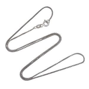 Estate Italian Sterling Silver 925 | Box Link Chain Necklace | 16"
